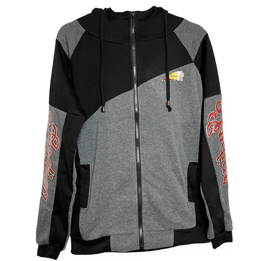 SIIMHWRSS Indian Motorcycle Youth Full Zip Hooded Jacket Size 2XL